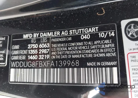 2015 Mercedes-Benz S 550 4Matic from USA, damaged, VIN WDDUG8FBXFA139968